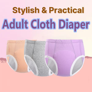1-Pack Washable Solid Color Adult Elastic Diaper Elastic Waist Design for Easy Wearing And Taking Off Fashionable Colors
