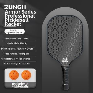 ZUNGH | Professional Glass Fiber Pickleball Rackets for Kids and Adults