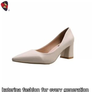 Katerina Fashion Plain Pointed Shoes Heels Platform Sandals For Women Casual Office Girl #AB-57