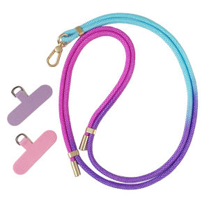 150cm Personalized Mobile Phone Lanyard Universal Adjustable Cellphone Strap Segment Dyeing Hanging Rope for Phone