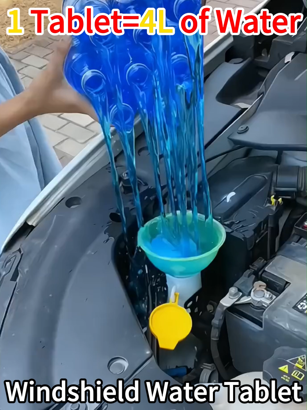 💥10/30/50 pcs💥Windshield Water Tablet Solid Wiper Cleaner New Formula Windshield Wiper Fluid Solid Effervescent Tablet Remove Glass StainsClear Vision Tablet Auto Window Cleaning Effervescent Solid Tablet