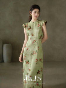 JK&JS | Đầm Cheongsam Phong Cách Trung Quốc Hiện Đại Pha Lụa