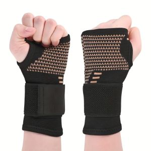 2 Chiếc Găng Tay Nẹp Cổ Tay Bằng Sợi Đồng Có Thể Điều Chỉnh Độ Nén Hỗ Trợ Cổ Tay Thoáng Khí An Toàn Phù Hợp Cho Người Lớn