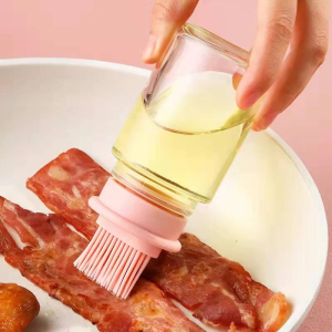 Oil Bottle With Brush High Temperature Resistant Silicone Barbecue Accessory Baking Portable Oil