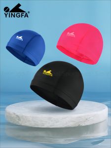 Màu trơn dành cho người lớn Yingfa bơi Cap cho Nam Nữ Phi giới tính mái tóc dài bảo vệ tai mũ bơi lội hồ bơi Phụ Kiện Bơi lội