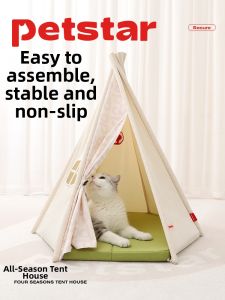 petstar | Semi-enclosed Four Seasons Pet Tent for Cats and Dogs