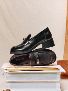 Belle | Vintage Chunky Heel Womens Loafers