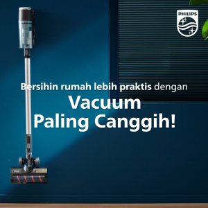 Philips Vacuum Cleaner Tanpa Kabel Polygon XC3131/01 3000 Series AquaMist - Cordless Stick Vacum 3in1 Penyedot Debu Lampu LED