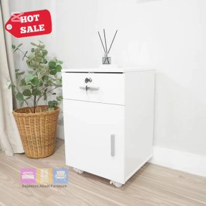 Prodesign mobile pedestal PD ALUNA pedestal meja lemari roda rak roda storage roda laci roda rak serbaguna plus meja nakas roda metropolis pirasi kunci Besi lemari Minimalis 1 Pintu pira Furniture aruna