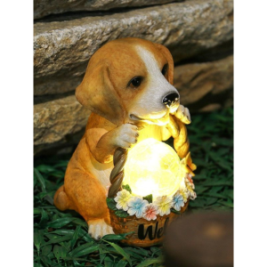 Đèn Trang Trí Ngoài Trời Hình Chú Chó Mặt Trời Chống Nước Hình Động Vật Mô Phỏng Vườn Trang Trí Sân Vườn Sáng Tạo Trang Trí Nhà