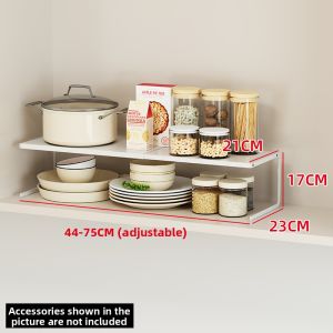 XUNHUAI | Kitchen Cabinet Organizer Shelf Space-saving Storage Rack Adjustable