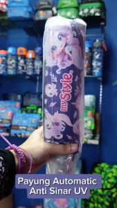 My Style TM 1528C Gold UV Umbrella Size 21\\\" 3 fold for Junior Girls - Payung Lipat Automatic Anti Sinar UV