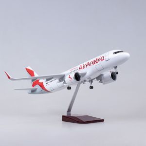 47cm Air Arabia A320 Airplane Model 1/80 Scale Resin Diecast Airplane Model With Stand For Display Collection or Toy Plane Gift