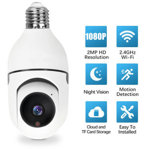 1080P E27 Bulb Surveillance Camera Smart Home WiFi Security Video Camera Video Audio Monitor IR Night Vision Human Tracking