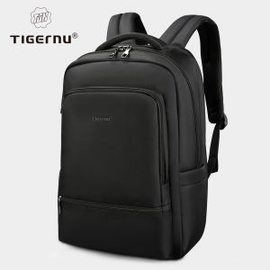 Tigernu 3585 Nylon Backpack for Men Anti theft 22L USB Charging Travel Male Schoolbags Waterproof Multi-layer Pockets Fashion Bag fit 15.6 " Laptop