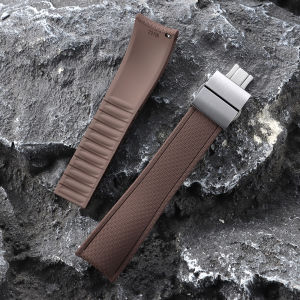 20mm 21mm 22mm Fluoro Rubber Strap for Seiko Curved End WatchBand for Omega for Longines FKM Rubber Bracelet Women Men Wristband