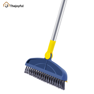 Thejoyful แปรงขัดพื้น 2in1 แปรงขัดพื้น แปรงขัดพร้อมตัวรีดน้ำ แปรงขัดช่องว่าง แปรงขัดด้ามยาว แปรงขัดห้องน้ำ แปรงขัดอเนกประสงค์ ทำความสะอาด
