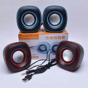 Desktop Computer Notebook Mobile Phone Office Living Room Mini Speaker Surrounding Heavy Bass Sound Box Plastic Body USB Connection