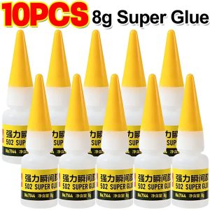 502กาวซุปเปอร์แห้งเร็วไซยาโนอะคริเลตแบบติดกาวสำหรับเครื่องหนังเซรามิกยางไม้พลาสติกซ่อมแซมสำนักงานแบบทำมือ