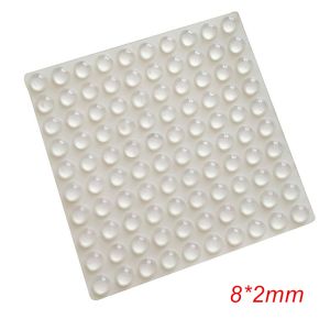 100Pcs 8mm*2mm 3M Self Adhesive Anti Slip Clear Soft Rounded Silicone Rubber Feet PadsSilica Gel Shock Absorber
