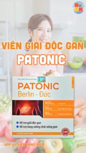 Viên Giải Độc Gan PATONIC - Berlin Đức. Tăng Cường Chức Năng Gan. Hổ Trợ Men Gan Cao Gan Nhiễm Mỡ