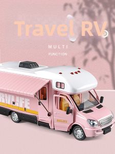 Large Alloy Travel Camper Truck Simulated Toy Car