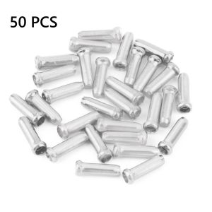Bộ 50 Xe Đạp Đầu Cáp Mũ Hợp Kim Nhôm-Đồng Xe Đạp Dây Crimps Cho Phanh Derailleur Sang Số MTB Xe Đạp Phụ Kiện