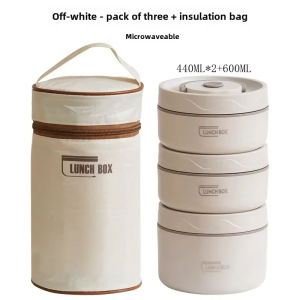 Insulated Lunch Box Portable 3 Separate Stackable Microwave Bento Box Bucket Food Grade Insulated Container for Adult Kid