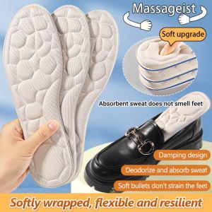 Womens Sports Insoles Shock Absorption Super Soft Thickened Insole Flat Feet Arch Support Massage Antibacterial Deodorization