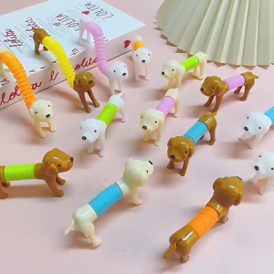20Pcs Telescopic Tube Dogs Toys Stretch wholesale Pop Tubes Toys Kids Birthday Party Gift
