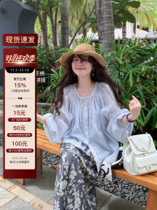 Áo Sơ Mi Nữ Tay Dài Kiểu Pháp TheWangs Mùa Thu Đầu Tiên Áo Sơ Mi Cotton Thường Ngày Không Thay Đổi Hình Dạng