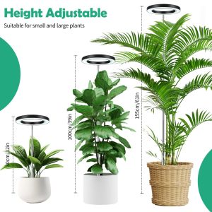Plant grow Light Height Adjustable with Auto On/Off Timer 3H/9H/12H 10Dimmable Brightness Ideal for Home Desk Plant Lighting