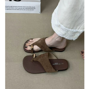 ZOG | French Style Rhinestone Vintage Comfy Soft Soled Flip Flops