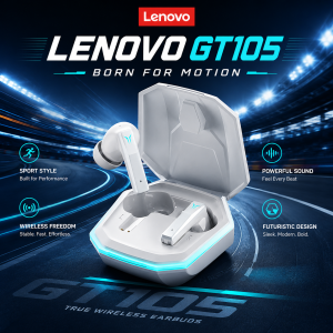 Lenovo | Choice Lenovo GT105 Gaming Bluetooth 6.0 Earbuds Adaptive ANC Wireless Earphones Low Latency HiFi Sound TWS ENC Headphones Mic
