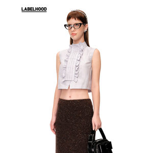 Design Fashion Tower-Decorated Sleeveless Vest