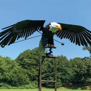 Handcrafted Metal Owl Windmill Outdoor Decor