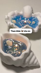 Nến thơm tealight mini hình vỏ sò handmade quà tặng sinh nhật cho nữ người yêu bạn bè dễ thương