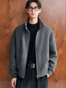 MIANXIANSHENG | Warm Stand-collar Full Wool Jacket 3M Thinsulate Quilted Liner