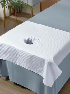 100% Pure Cotton Massage Towel Thai Yoga Bed Hole Towel Beauty Salon Spa Massage Shop Full Cotton Therapy Towel