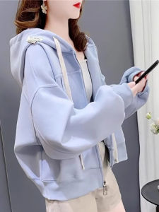 Elegant Fashionable French Style Aging Reduction Casual Hooded Jacket