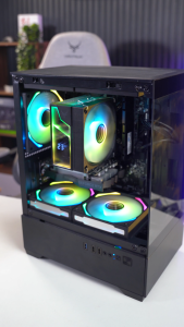 Fan quạt tản nhiệt RGB vô cực cao cấp Centaur 8400 đen xuôi chân 6pin- Chính Hãng