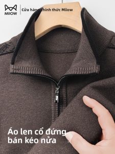 MiiOW | Áo Len Nửa Kéo Dây Ấm Ám Cho Nam Mùa Thu Đông 2025