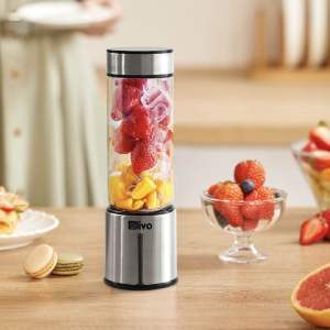 [CHÍNH HÃNG] Máy Xay Sinh Tố Cầm Tay OLIVO PB01 - Xay Được Đá Viên Sạc Pin Sử Dụng - Dung Tích 450ML - Thương Hiệu Mỹ