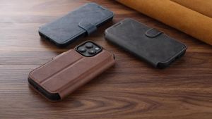 SUTENI Faux Leather Wireless Charging Card Holder Stand Wallet Magnetic Flip Cover Phone Case For iPhone 18 Pro Max 17 16 Plus