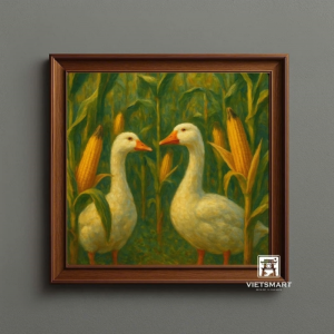 Tranh Nghệ thuật "Cánh Đồng Ngô" VIETSMART ART - Acrylic 40 x 40cm