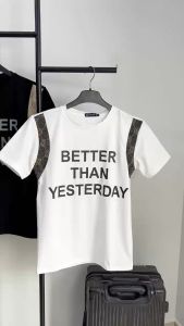 Áo thun cổ tròn tay ngắn phối viền chất vải thun cotton cô dãn 4 chiều sang trọng mẫu mới DVFASHION