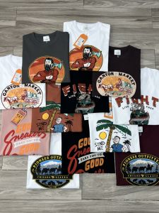 เสื้อยืดคอกลมแขนสั้นผ้าฝ้ายแท้ 100% สำหรับทั้งชายและหญิง ลายการ์ตูนสนุกสนาน สไตล์ฮ่องกง เสื้อยืดคอกลมสำหรับผู้ชายและผู้หญิง