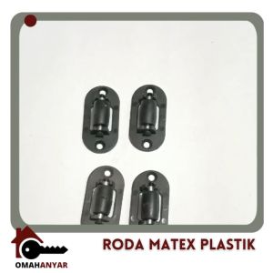 Roda Matex Plastik Lemari Sliding Olimpik Hitam 10PCS