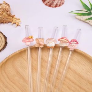 Ống Hút Thủy Tinh Hình Nấm Rừng Có Thể Tái Sử Dụng Thiết Kế Uốn Cong Dùng Cho Cà Phê Và Đồ Uống Lý Tưởng Cho Các Bữa Tiệc Trên Bãi Biển Dã Ngoại Cửa Hàng Tráng Miệng 1/5 Cái