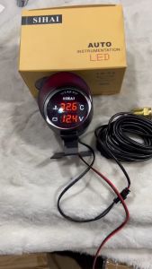 Đồng hồ báo nhiệt độ nước ô tô Sihai Tròn. Đồng hồ 2 chức năng sihai (cả bộ)
